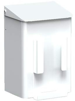 All Care 8245 MediQo-line Edelstahl Hygiene-Abfallbehälter + Hygienebeutelhalter, 6 Liter, Weiß