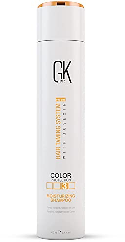 GK HAIR Global Kératine Moisturizing Shampoo (300ml) - Shampooing pour cheveux colorés et abîmés, protège contre la déshydratation - Formule bio naturelle sans sulfate, sans paraben pour unisexe