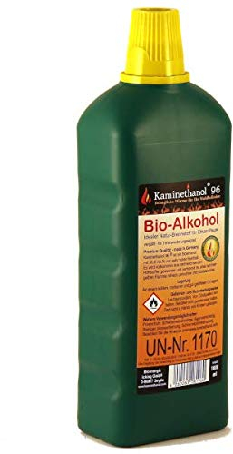 Kaminethanol Icking 12 Liter Bioethanol 96,6% (12 x 1 L) Premium Qualität - direkt vom Hersteller für Ethanol Kamine, Alkohol-Brenner, Terrasenfeuer, Raumfeuer und Gartenfackeln