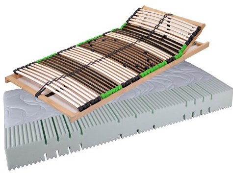 DaMi_Balance Set - Komfortschaum-Matratze Air Balance H2 & 7 Zonen Lattenrost Mit Verstellbarem Kopfteil - 80 x 200 cm