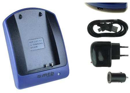 Ladegerät (USB, KFZ, Netz) für Samsung IA-BP80W für SC-D381 D382 D395... / VP-DX100, DX200... s. Liste!