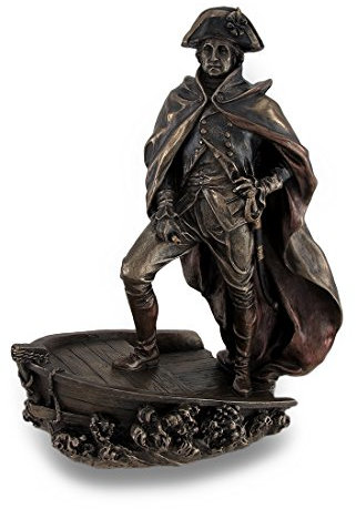 Zeckos Bronze Finish George Washington Delaware Crossing Statue