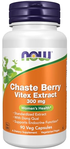 NOW Supplements, Chaste Berry Vitex Extract 300 mg with Dong Quai, Women's Health*, 90 Veg Capsules