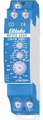Eltako MFZ12-230V Analog einstellbare Multifunktions-Zeitrelais, 9x6x2xcm