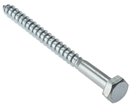 Forgefix 10CS8130 - Bargainscrews Paquete De 10 Para Madera Tornillo Tornillos De Anclaje, De Cabeza Hexagonal De 8 Mm X 130 Mm