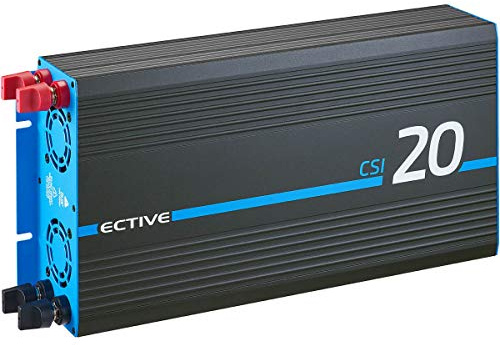 ECTIVE Reiner Sinus Wechselrichter CSI 20-2000W, 24V auf 230V, USB, USV | Funktion, Überhitzungsschutz, Netzvorrangschaltung, DC/AC Spannungswandler, Umwandler, Stromwandler für Haushaltsgeräten