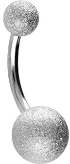PIERCINGLINE Bauchnabelpiercing Chirurgenstahl Diamantoptik Piercing Bananabell Banane Farb & Größenauswahl