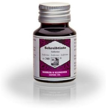 Rohrer & Klingner Schreibtinte 50ml, Glasflakon, Solferino