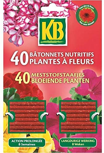 Bâtonnets de Nutriments pour Plantes Fleuries, 40 Bâtons