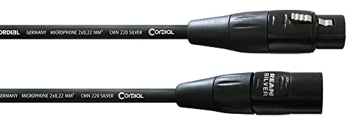 CORDIAL Kabel micro XLR 10 m Kabel MICROPHONE Essentials symmetrisch Rean Silber