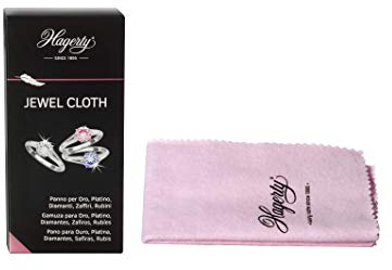 Hagerty Jewel Cloth Schmuck Reinigungstuch für Edelsteine Gold Platin 36 x 30 cm I Imprägniertes Schmucktuch aus Baumwolle I Effizientes Poliertuch für Diamant Saphir Rubin
