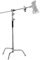 NEEWER Pro Hochleistungs C Ständer aus 100% Edelstahl mit Auslegerarm, maximale Höhe 320cm, Fotografie Lichtstativ mit 128cm Haltearm, 2 Griffköpfe für Studio Monolicht, Softbox, Reflektor