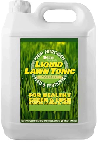 Elixir Gardens 10 Litre Liquid Lawn Tonic | Fertiliser | NPK 23-5-11