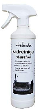 Wohnfreuden Naturstein Pflege Spray säurefrei 500 ml - Reiniger für Flussstein Waschbecken Reinigungsmittel Bad WC