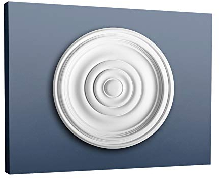 Orac Rosette R08 Ø 38 cm x 4,2 cm aus Polyurethan Hartschaum vorgrundiert