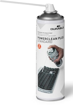 DURABLE - Spray Dépoussiérant Haute Pression POWERCLEAN® PLUS - Bombe Depoussiérante PC, Matériel Bureau - 400 ml