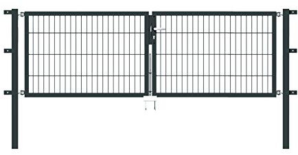 Alberts 648480 Doppeltor Flexo mit Zubehör | verschiedene Breiten und Höhen | anthrazit | Breite 250 cm | Höhe 80 cm