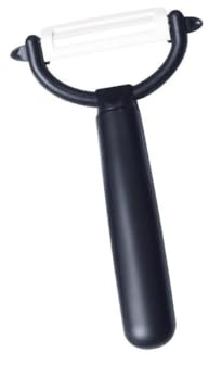 IRISANA - Kartoffelschäler - Keramik - In Schwarz - 9 x 1,5 x 16 cm - Hygienisch und rostfrei - Ideales Küchenutensil zum Schälen von Obst und Gemüse