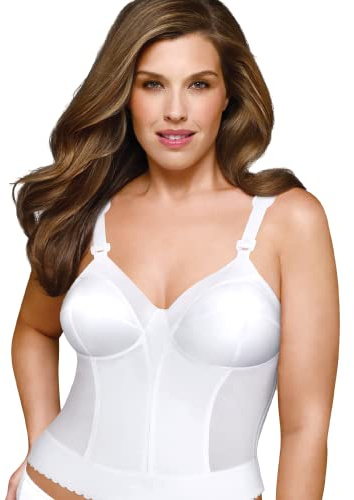 Exquisite Form Women's Longline Bra 5107532, White, 38DD