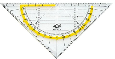 WEDO Geodreieck 16 cm – transparentes Zeichenwerkzeug mit Facetten & Tuschenoppen, präzise Millimetereinteilung – robust & leicht – ideal für Schule, Studium & technische Zeichnung