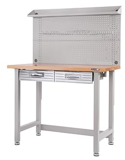 Seville Classics Banco de Trabajo, 121,9 x 60,9 x 166 cm, Granito