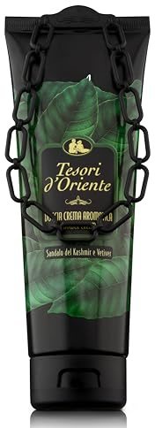 Tesori d'Oriente - For Men, Doccia Shampoo, Sandalo del Kashmir e Vetiver, Arricchito con Pantenolo, Capelli e Corpo Idratati e Rinfrescati, 250ml
