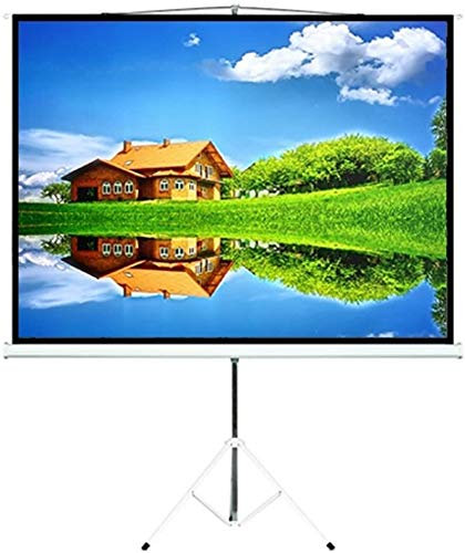 Maclean MC-680 Écran sur trépied 200 x 200 cm 112 - Écran de projection mobile - Format 1:1 avec trépied - Chiffon blanc mat Gain 1.0 - Pour home cinéma, bureau, présentations, salle de conférence et