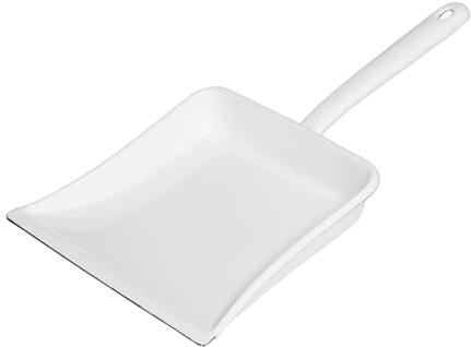 Riess, 0362-033, Staubschaufel, Classic-Weiss, Höhe 3.7 cm, Länge 39 cm, Emaille, weiß, Kehrschaufel, Kehrblech, Müllschaufel