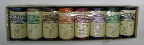 Bosmere K811 Nutscene Mini Spools of Twine, 8 Assorted Colors in Gift Box