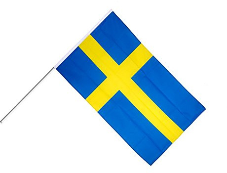 STOCK Bandiera/Stock Bandiera SVEZIA + GRATIS Sticker, bandiera fritze®, Große Stockflagge 60 x 90 cm