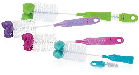 Nuby Bottle Nipple Brush, Colors May Vary