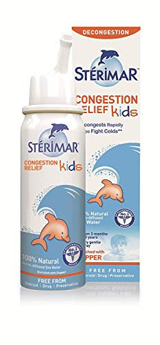 Sterimar Hygiene Nasal Spray for Kids- 100% Natural Sea Water Based Nasal Spray, Clears Mucus and Congestion- 50 ml