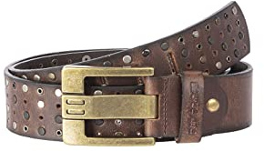 Redbridge Herren Gürtel Ledergürtel Breiter Nietengürtel Cowboy Western Nieten RB9101 (105, Braun (Brown))