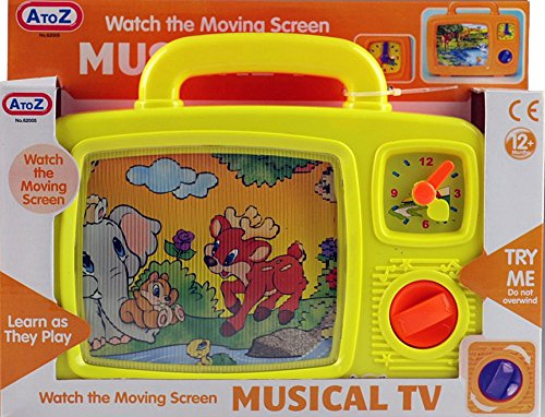 Baby Musical TV - Classic Wind Up Magical Moving Toddlers Television Toy by A TO Z