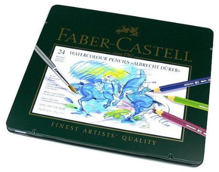 RCECHO® Faber Castell Bleistifte Aquarellstifte Wasserlösliche Tin Box 24 117524 PB382 174; Vollversion Apps Ausgabe