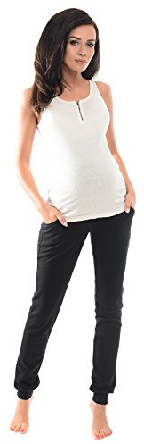 Purpless Maternity Pregnancy Over Bump Support Joggers Comfortable Trousers for Pregnant Women 1307 (as8, Numeric, Numeric_10, Regular, Regular, Black)