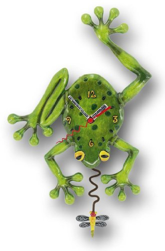 Enesco C106 Wanduhr, Frosch, Harz, 28,5 cm