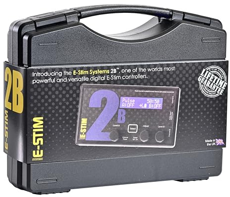 E-Stim Box 2B Kit Elektrostimulationsgerät für Männer & Frauen Reizstromgerät High-End mit Digital-Link Schnittstelle und Innovativen Audio-Funktionen
