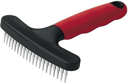 Ferplast Pettine per Cani a Rastrello per Sottomanto, Pelo Medio e Lungo – Denti corti Arrotondati, Impugnatura in Gomma Antiscivolo