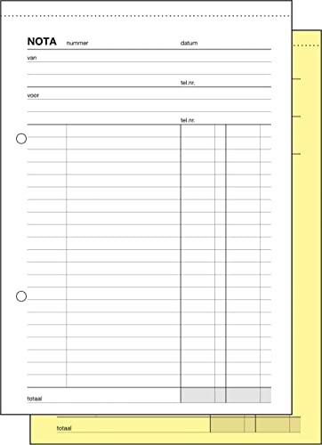 Sigel Expres 40915 Rechnungsformulare A5 2x50 Blatt holländisch | 40915, Notakopieblock aus nachhaltigem Papier