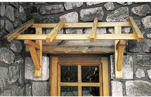 Levigne 02768 Marquise d'accueil avec ossature en Bois