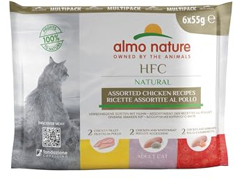 Almo Nature HFC Natural Lot de 6 sachets de Nourriture Humide pour Chat, au Poulet