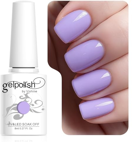 Vishine - Smalto per unghie in gel semi permanente UV/ LED, 8 ml; 300 colori assortiti, per nail art e manicure, 8ml, cardo, n. 465