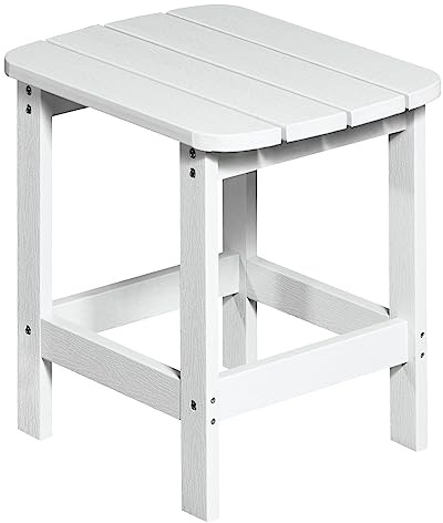 NEG Design Adirondack Tisch Marcy Beistelltisch täuschend echte Holzoptik, Indoor und Outdoor Möbel weiß