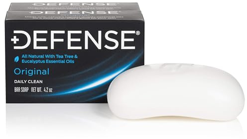 Defense Soap 2pk All Natural Tea Tree Bar Soap for Men | Made by Wrestlers with Tea Tree Oil & Eucalyptus Oil to Promote Healthy Skin