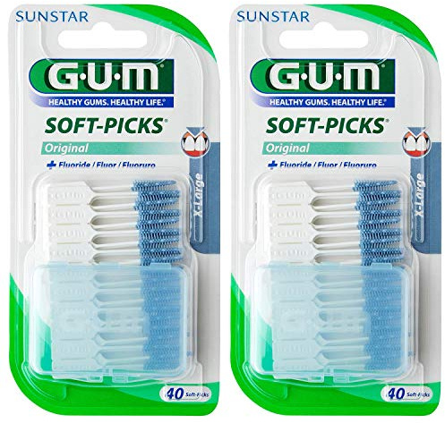 GUM SOFT-PICKS Interdentalbürsten X-LARGE, DOPPELPACK (2x 40 Stück)