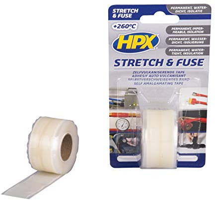 HPX-SI2503-Cinta vulcanizada Stretch a Fuse Transparente (25mm x 3m)
