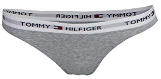 Tommy Hilfiger Damen String Cotton Thong Iconic, Gr. 36 (Herstellergröße: SM), Grau (Grey Heather BC05 004)