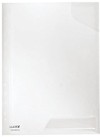 Leitz CombiFile Sichthüllen-Set, 5 Stück, A4 Format, Glasklar mit glänzender Oberfläche, Obere Öffnung, 0,18 mm PP-Folie, 47300002
