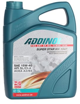 ADDINOL SUPER STAR MX 1547 15W-40 A3/B3/E2 Motorenöl, 5 Liter